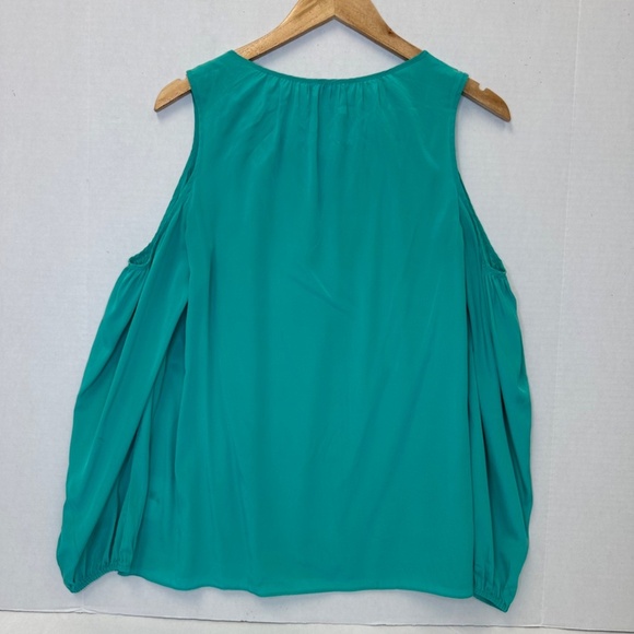 Lilly Pulitzer Silk Blend Finch Long Sleeve Teal Top Size Medium - Picture 2 of 11